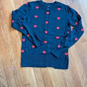 GAP Navy Sweater with Red Heart Accent